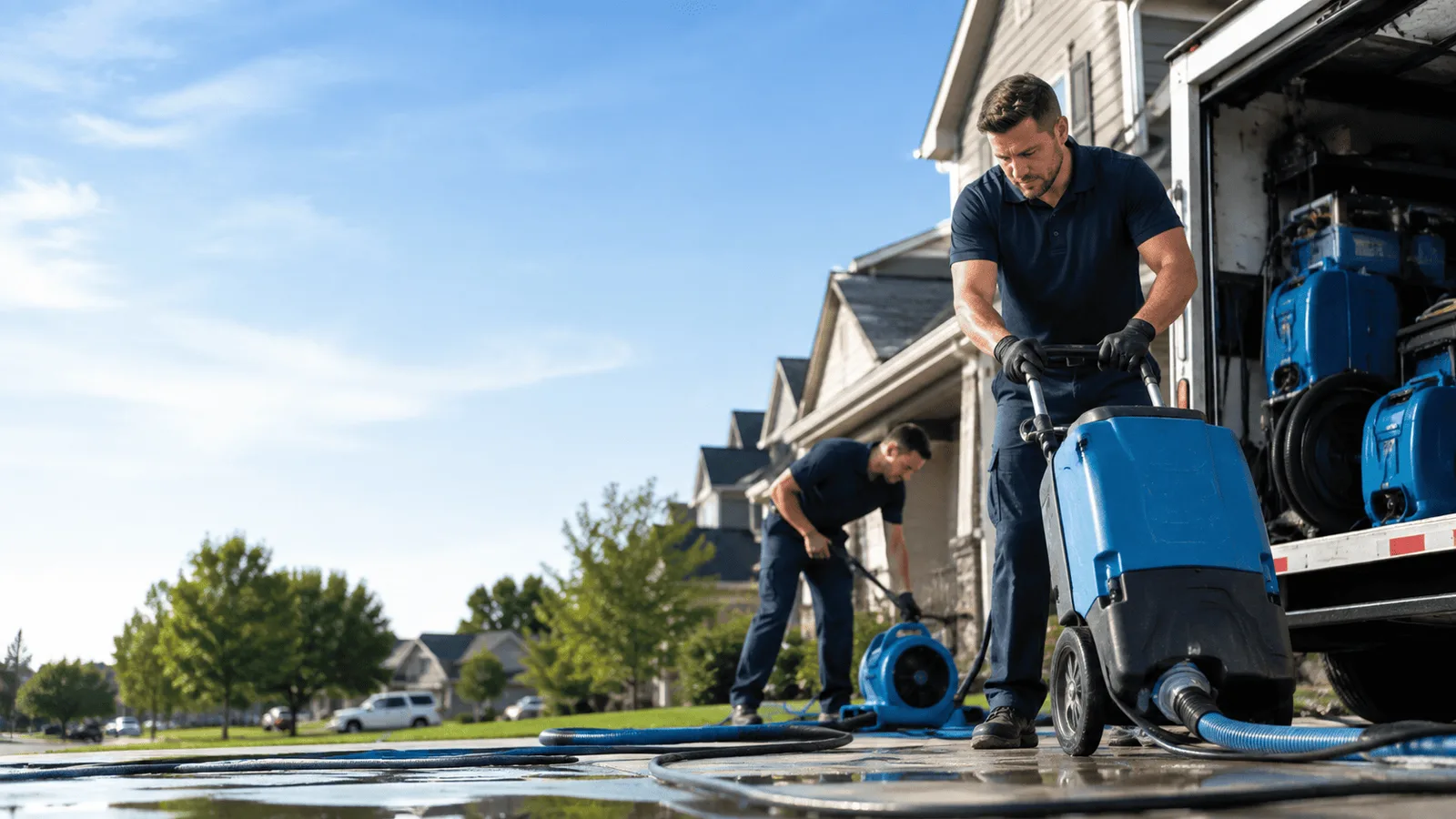 Dehumidification being performed in Mercer Island, WA